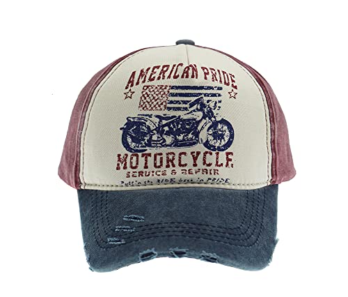 Yuloong Vintage Baseball Cap Washed Denim Trucker Cap Motorcycle Print Pattern Outdoor Sun Hat 100% Cotton For Man Women D #TOP2