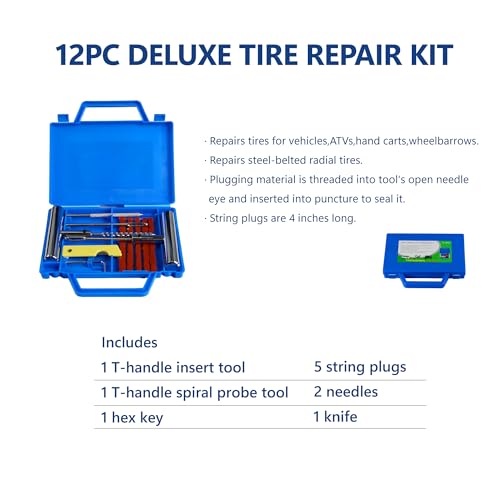 4 Piece Car Truck Floor Jack Service with Jack Stands Tire Repair Kit for Garages, Automotive,Repair Shops and DIY, Portable, 2 Ton 4,000 lbs, Lifting Range 3.3" - 15.2", Heavy Duty Steel, Blue