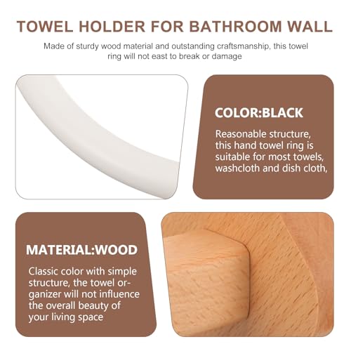 Toallero de pie de madera beige con estructura simple y funcional para el baño clásico 4