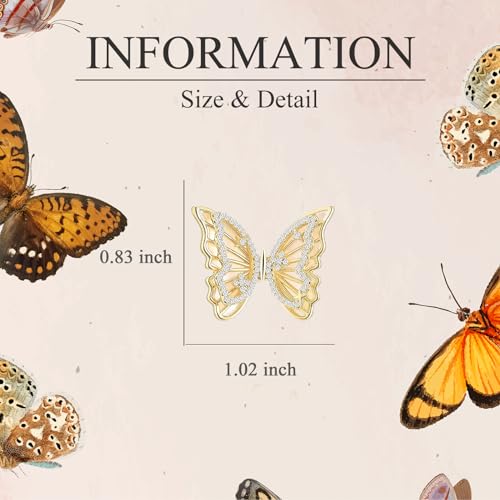 Image of Animal Brooch for Women Rhinestone Brooch Pin 18k Gold Plated Animal Lapel Pin Fashion Jewelry Gift for Mom Wife
