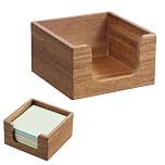 Harilla Sticky Note Holder Wood Self Sticky Notepad Holder Post It Note Dispenser Desk Organiser for Office School Home Classroom, Paper Clip Business Card Commercial