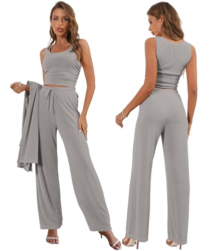 Image of 3 Piece Lounge Sets for Women Airport Travel Outfit
