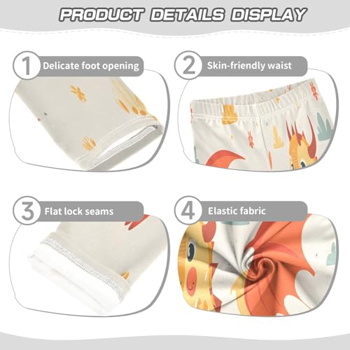 Toddler Girls Leggings Printed Yoga Pants Leggings Create Poster Dragon for Kids3