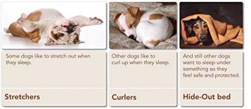 Floppy Ears Design Microfiber And Fleece Hide Out Bed, Large, Tan, 43” L X 31” W X 13” H, Large For Dogs Up To 50 Lbs. #TOP2