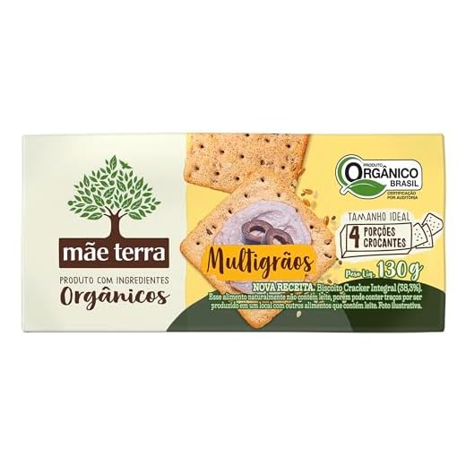 Mãe Terra Biscoito Cracker Integral Tribos Original Orgânico 130G