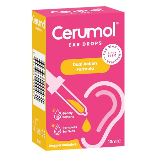 CERUMOL Ear Drops | Softens and Removes Earwax | Dual Action Formula | Ear Dropper Application | 10ml