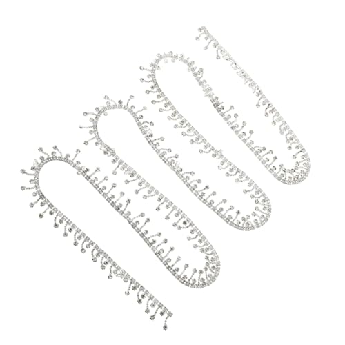 Borlas de pedrería Gadpiparty flecos de rhinestone para vestidos de fiesta y ropa DIY