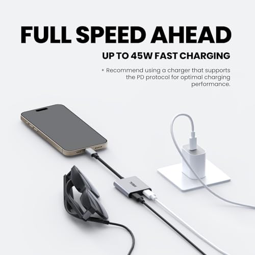 XREAL Hub, Power and Play Adapter, Power Your AR Glasses While Charging Your Source Device, Like Steam Deck, ROG Ally, Switch, iPhone 15 or Android Phone, Support 45W Fast Charging and 120Hz by XREAL - Image 4