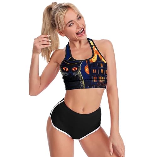 Women Girls Comfort Fit Sports Bras Racerback Athletic Tops Tops Shirts3