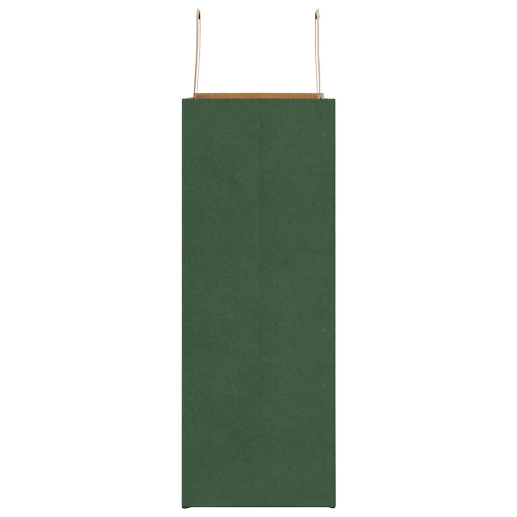 vidaXL Sacs en papier 50 pcs avec poignées vert 32x17x44 cm, sac en papier, sac cadeau en papier, sac cadeau en papier, sac