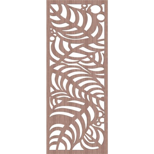 Image of Mills Decorative Pierced Fretwork Wood Wall Panels, 13 3 /8 inchW x 34 3 /8 inchH x 3 /8 inchT, Walnut