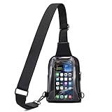 INICAT Sling Bag for Women Touchscreen Small Crossbody Cell Phone Purse Fanny Pack (black Small)