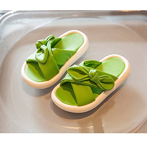 Baby Girls Sandals Girl's CrossBand Design Slippers Soft Cute Bow Slippers Cozy Open Toe Home Big Kids Slides Girls2