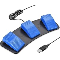 Pedal de pie óptico digital iKKEGOL USB, interruptor de pedal