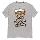 Gigot Haricots Vintage Rugby T Shirt – Funny Shirt for Men – Player Gift – Rugby Fan Tee (FR/ES, Alpha/Lettres, S, Taille Normale, Taille Normale, Sport Grey)
