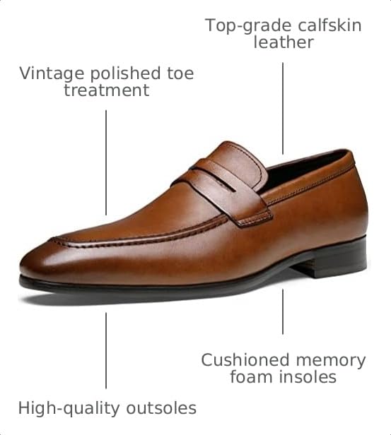 Image of Jousen Men's Penny Loafers Slip On Dress Business Shoes
