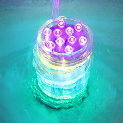 POPETPOP 4Pcs Submersível Luzes LED Da Bateria Operado Luz Led Piscina Luzes LED À Prova D' Água Co