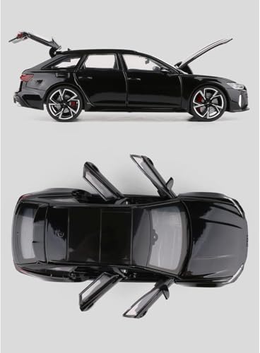 Image of LONGMIRE Metal Pull Back Diecast Car Pull Back Car Model with Sound Light Boys Gifts Toys for Kids Pack of 1, Multicolor (Audi RS 6)