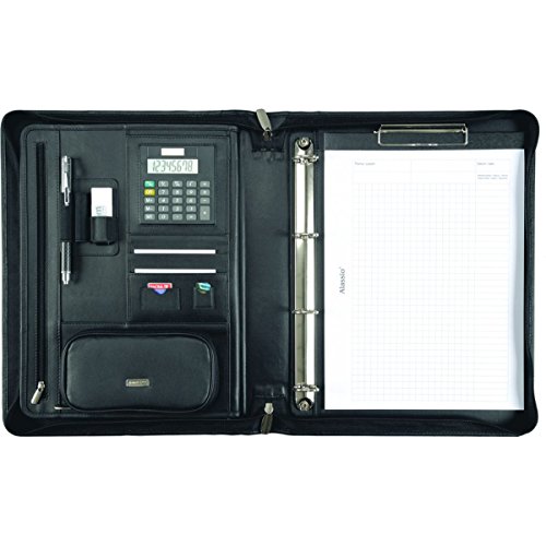 Alassio Bosa 30061 Ring Binder A4 Nappa Leather Black #TOP1