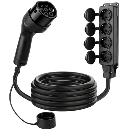 Adaptador de 3,5 kW 16 A V2L con Enchufe de 4 Enchufes, Cable de 3M