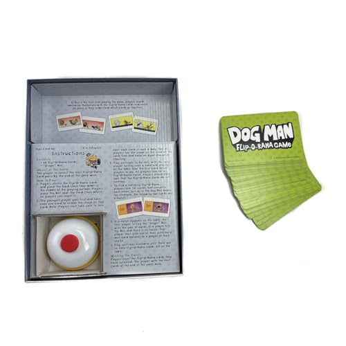 Dog Man Flip-o-Rama Card Matching Game from University Games Based on The Dog Man Books Series, for 2 or More Players Ages 6 and Up, Green (07012)