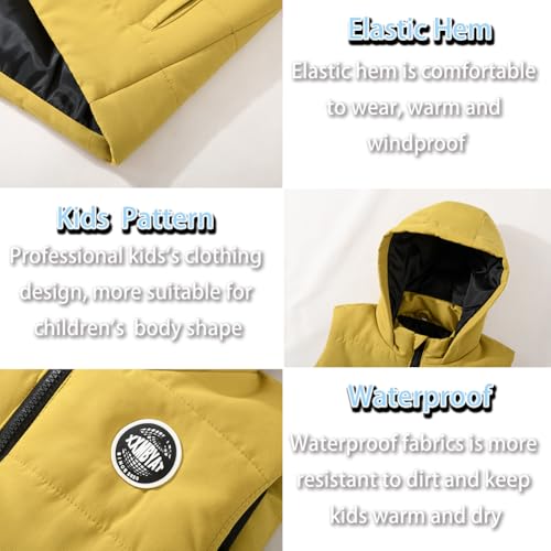 Image of SNOW DREAMS Girls Puffer Vest Lightweight Sleeveless Jackets Hooded Winter Fall Vests Quilted Coat
