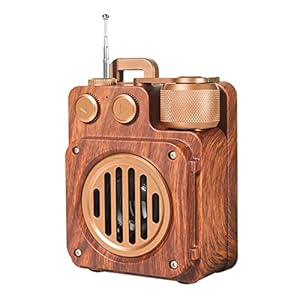 Retro Vintage Radio, 3 Modi Radio Met, Draagbare Draadloze Luidspreker, Keukenbureau Slaapkamer Kantoorfeest Ouderwetse Stijl (walnoot)