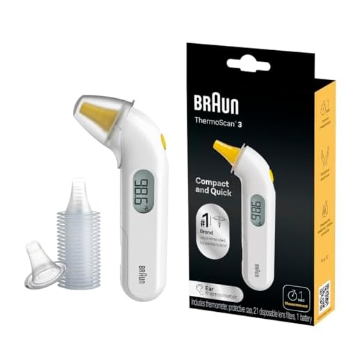 Braun ThermoScan 3 – Digital Ear Thermometer for Kids, Babies, Toddlers and Adults – Fast, Gentle, and Accurate Results in Seconds – Fever Thermometer, IRT3030