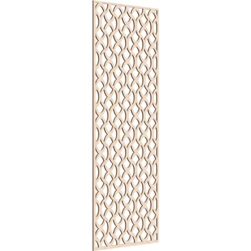 Image of Resort Decorative Pierced Fretwork Wood Wall Panels, 23 3 /8 inchW x 59 3 /8 inchH x 1 /4 inchT, Red Oak