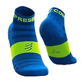 COMPRESSPORT Pro Racing Socks v3.0 Ultralight Run Low Calcetines para Correr, Unisex-Adult, Fluo Azul, T1