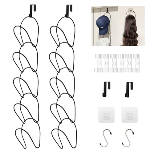 LINFIDITE 10 Pack Hat Rack Hanger Holder Organizer Closet Hanging