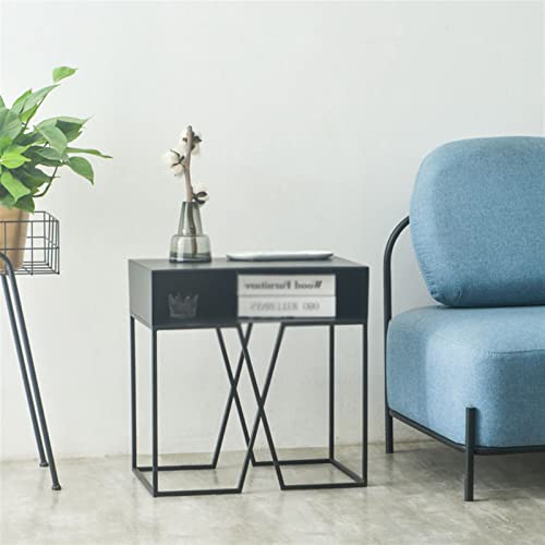 Table basse en fer et table d'appoint de chambre noire - 3