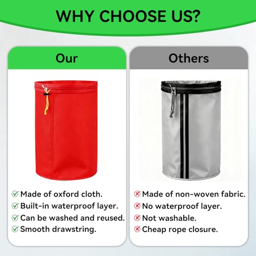 Bubble Bags 5 Gallonen (5er Set) Schaumbeutel-Kit für Kräuterextraktion - Iceolator Bags Professionelles Eiswasser-Extraktionsset zur Herstellung von Kräuterextrakten