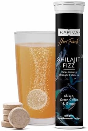 Kapiva Original Himalayan Shilajit Effervescent 20 Tablets | Boost Energy, Endurance & Stamina | Pure Shilajeet Energy Drink
