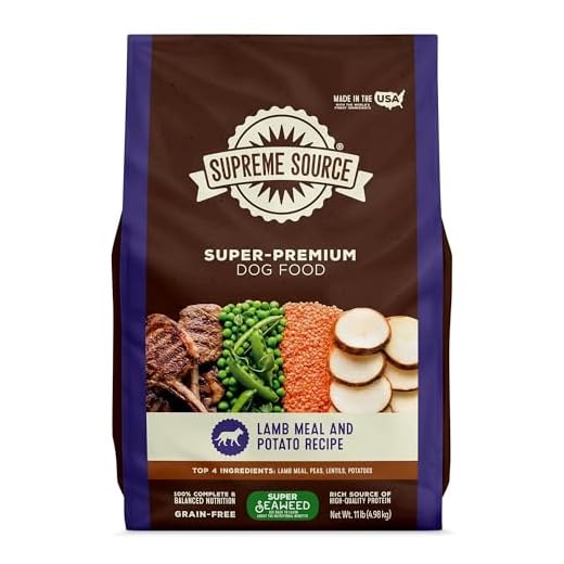 Supreme Source Grain Free Dry Dog Lamb Meal & Potato - Food High Protein Natural Pet Food for Dogs Balanced Nutrition Digestive Support Soft Bites Alternative Adult Dry Kibble (11 lbs)