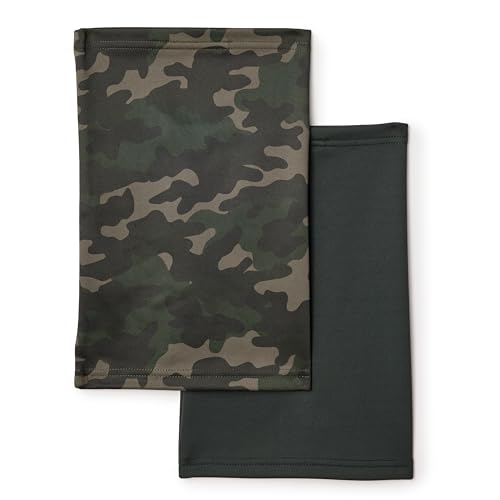 Amazon Essentials Men's Microfleece Neck Warmer Gaiter, Pack of 2, Olive/Camo, One Size - image 1