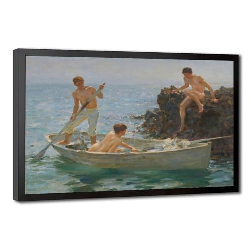 Toile Henry Scott Tuke pour un salon lumineux, décoration murale marine 50,8 x 76,2 cm