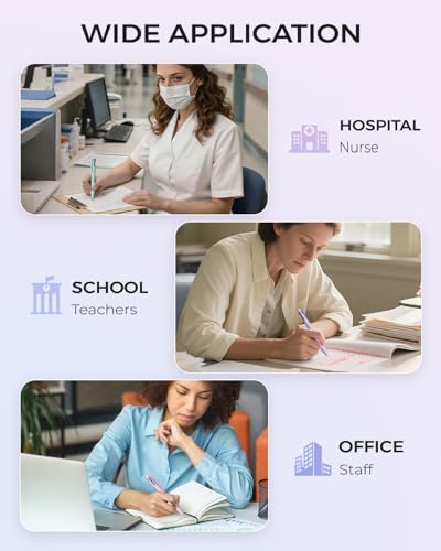 Four Candies 4-in-1 Farbstifte, 9er-Pack 1,0 mm 4 Farbstifte, schnelltrocknende Krankenschwesterstifte, weich schreibende Farbtintenstifte, Komfortgriff & Macaron Büro- und Schulbedarf