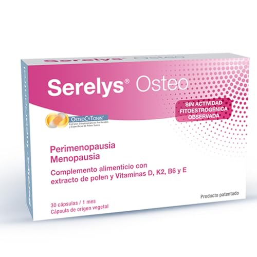 SERELYS - Sérélys Osteo - Complemento alimenticio para el mantenimiento de unos huesos y una coagulación normales - Rico en vitamina K2, D3, B6 y E - 30 cápsulas vegetales