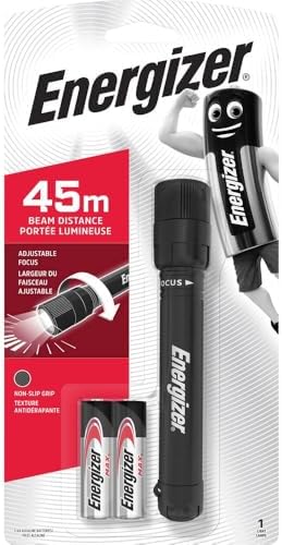 Energizer X Focus LED Torch, Bright Flashlight, Water Resistant, For Indoor And Outdoors, Batteries Included