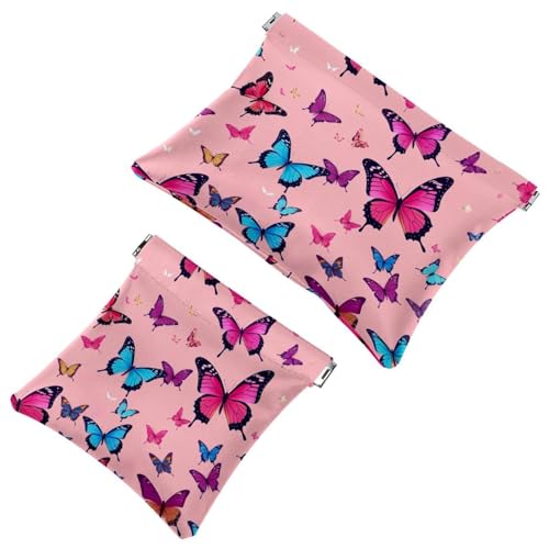 Moda incontra la funzione: Art Butterfly-1079 Borsa per il trucco impermeabile - Custodia portatile Multicolore