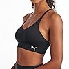 PUMA Women's 2 Pack Y-Back Seamless Sports Bra, Black/Grey, Large