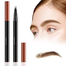 2PCS Upgraded Magic 4-Tip Eyebrow Pencil 3D Waterproof Microblading Eyebrow Pencil Contouring Pen, 4-Tipped Precise Brow Pen,Long-Lasting Natural Fine Stroke Eyebrow PencilDark Brown