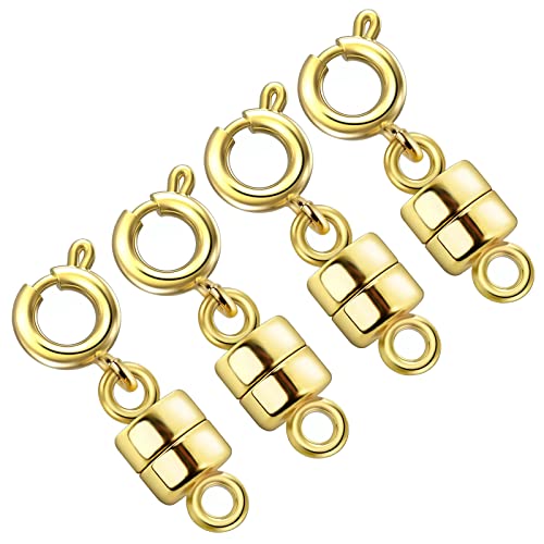 Magnetic Necklace Clasps and Closures,Converters Jewelry Clasps for Bracelet Necklaces Chain,Gold and Silver Plated Jewelry Making Necklace Clasps