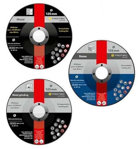 125 disques de coupe et de meulage, 11 pièces