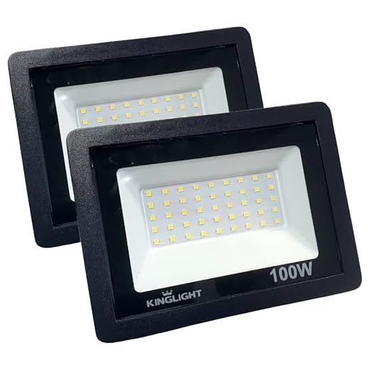 Kit 2 Refletor 100W Led Branco Frio 6500K IP66 8000lm Kinglight