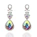 Topwholesalejewel Fashion Jewelry Silver Aurora Borealis Teardrop Dangle Earrings