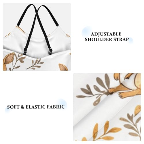 Cute Kangaroos Leaves Girls Swimsuit One Piece Bathing Suit for Baby Girls' Swimwear 3-10T3