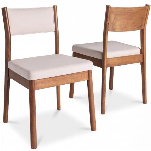 Best Choice Dining Chairs Set of 2, Solid Wood & Upholstered