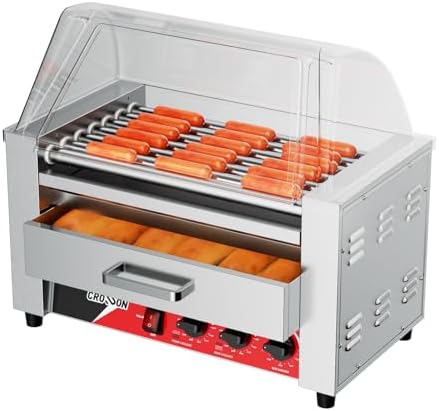 Crosson 2 IN 1 Maquina Perritos Calientes Profesional 7 Rollos,Ho...